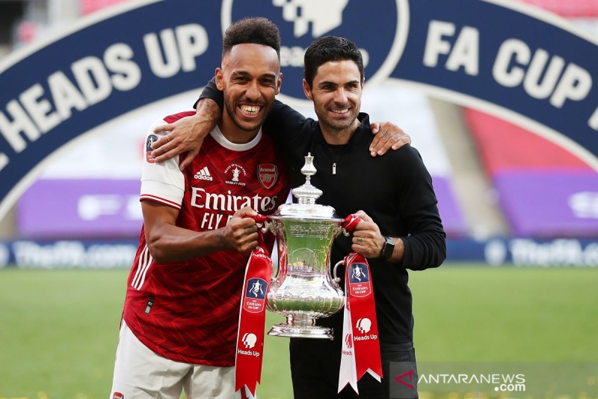 Arteta tak sabar ajak Aubameyang raih lebih banyak gelar