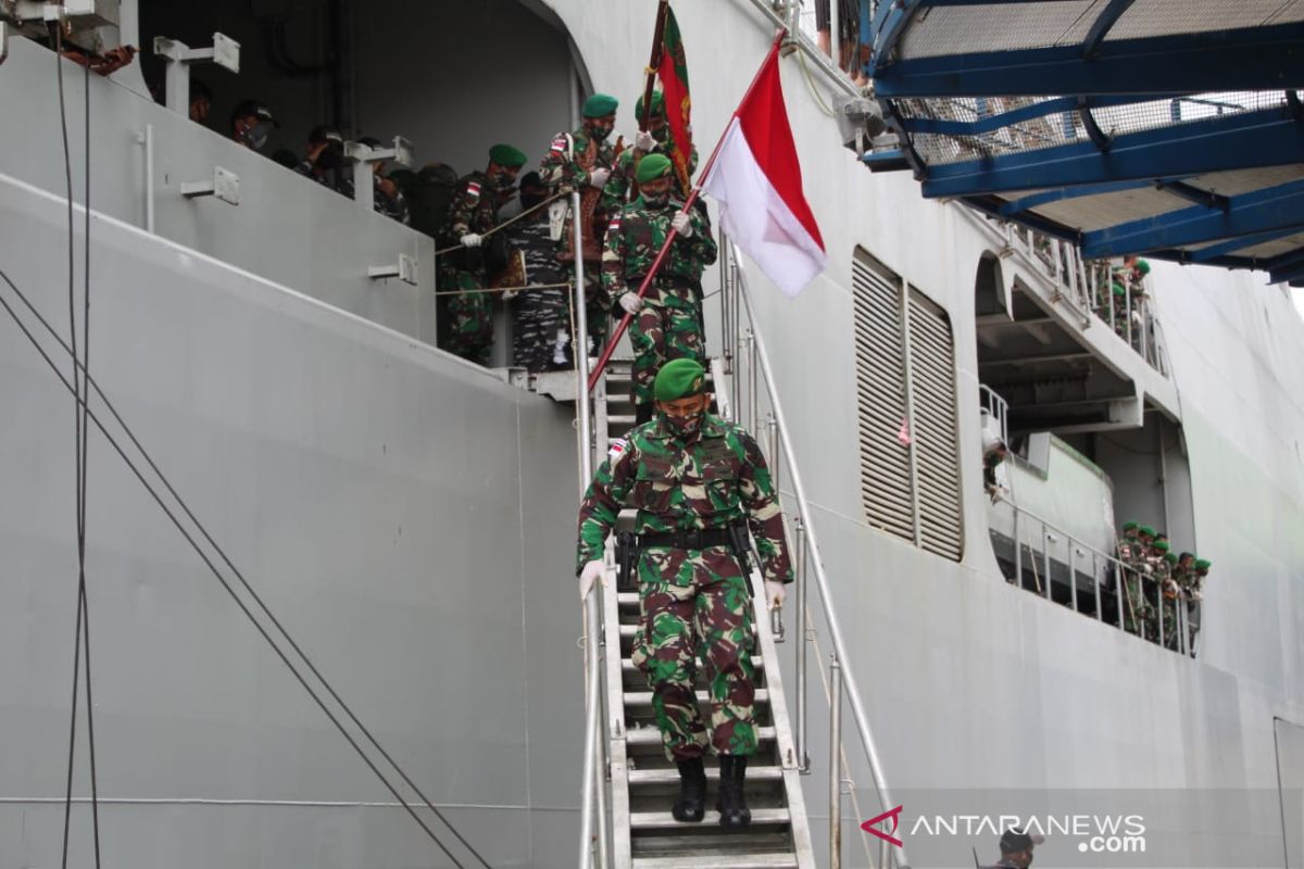 Satgas Pamtas Yonif 713 kembali ke Gorontalo dari perbatasan Nugini