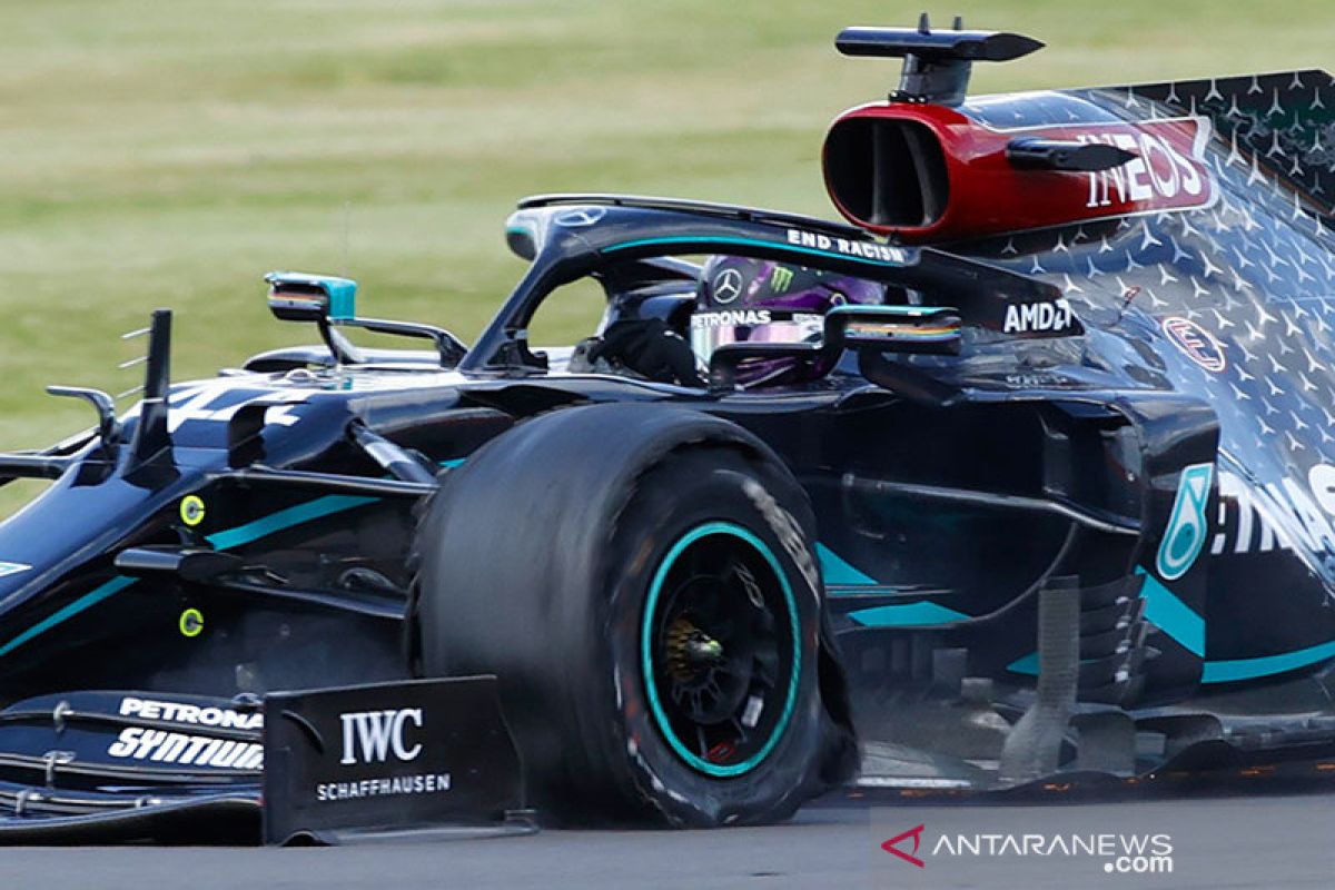 Formula 1: Hamilton juarai GP Britania setelah drama pecah ban