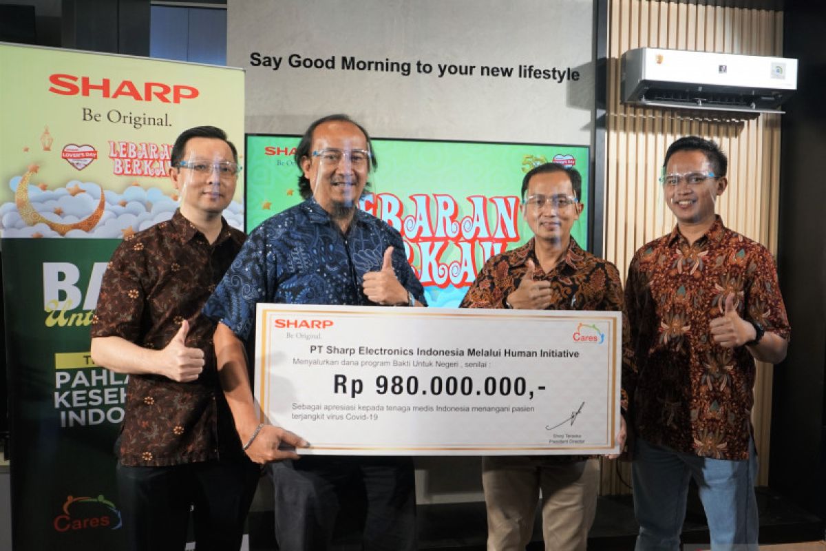 Sharp Indonesia donasikan Rp 980 juta apresiasi perjuangan tenaga kesehatan COVID-19