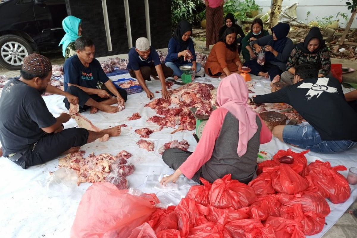 Hasil Pemotongan Kurban Jadi Bantuan Kepada Anak Yatim Piatu dan Disabilitas