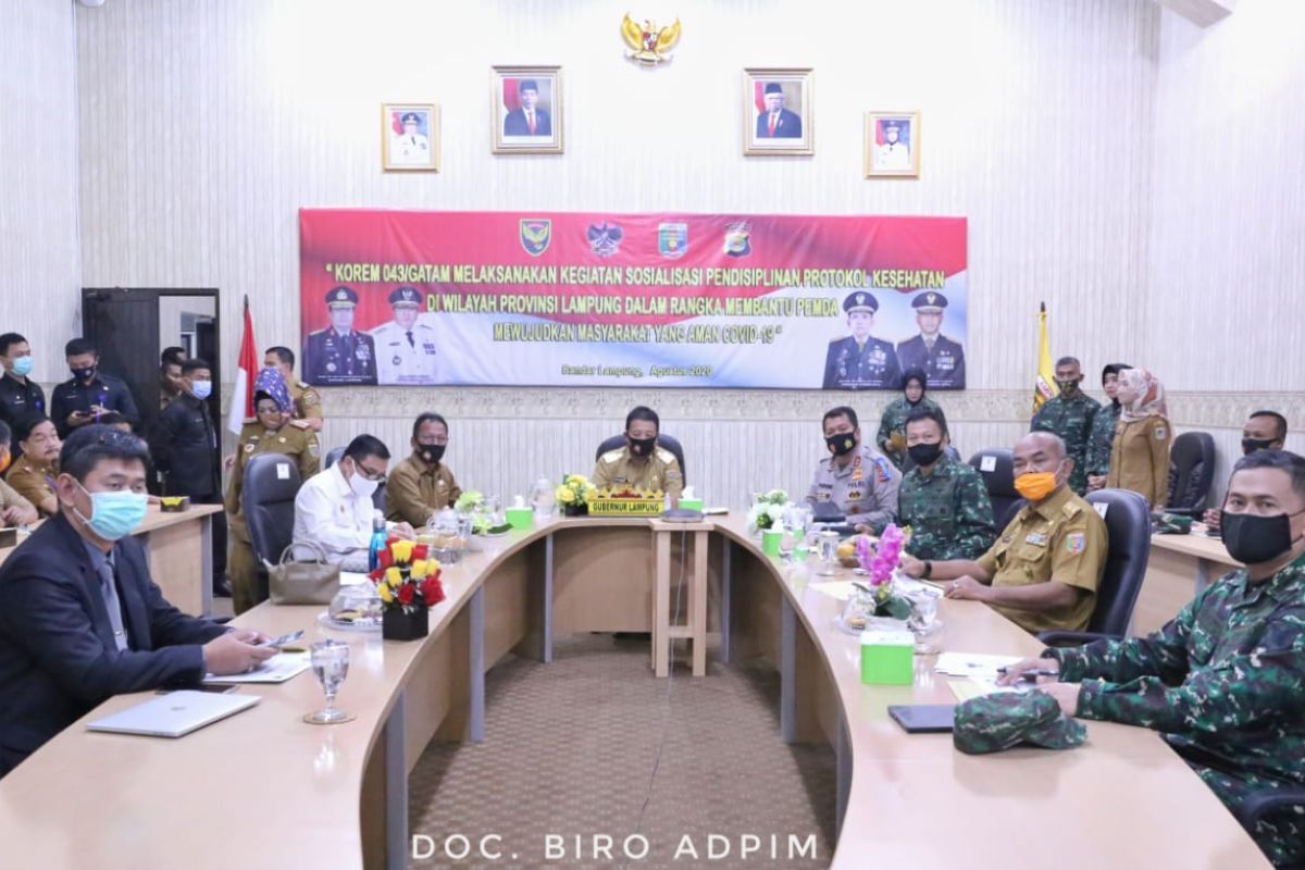 Gubernur Lampung bentuk tim penegakan disiplin protokol kesehatan