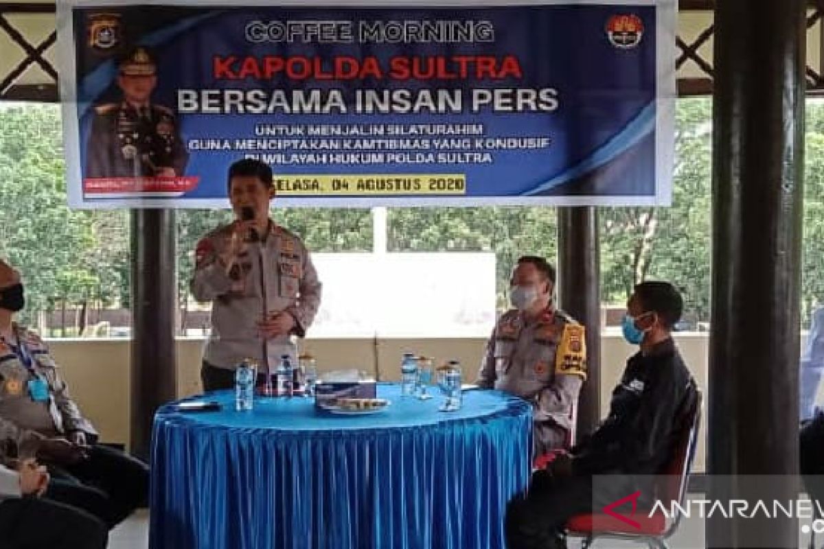 Kapolda Sultra silaturahmi wartawan pamit menjadi Kapolda Sulsel