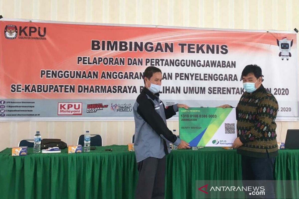 KPU Dharmasraya daftarkan PPK dan PPS jaminan sosial BPJAMSOSTEK