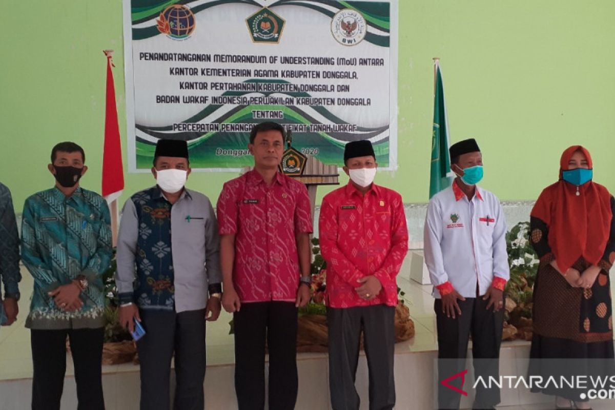 Kemenag Donggala teken MoU penyelesaian sertifikat tanah wakaf