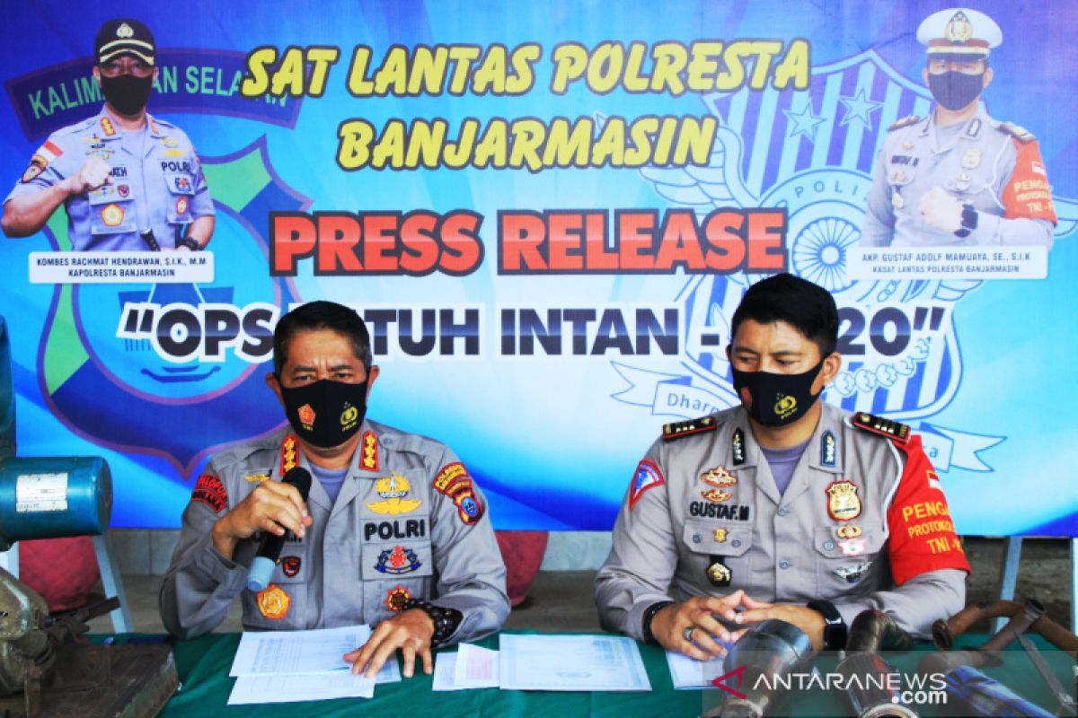 Selama Operasi Patuh Polresta Banjarmasin tilang 2.082 pengendara