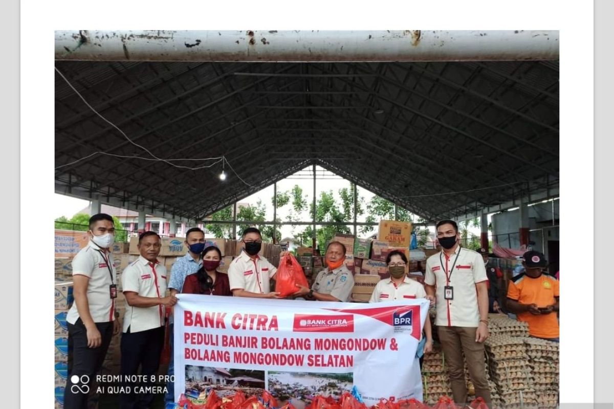 Bank Citra bantu bahan pangan korban banjir di Bolaang Mongondow Selatan