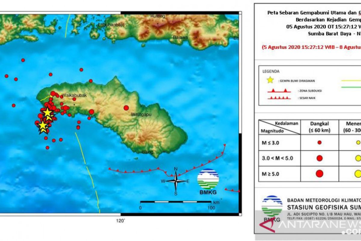 Gempa susulan masih terus terjadi di Sumba Barat Daya