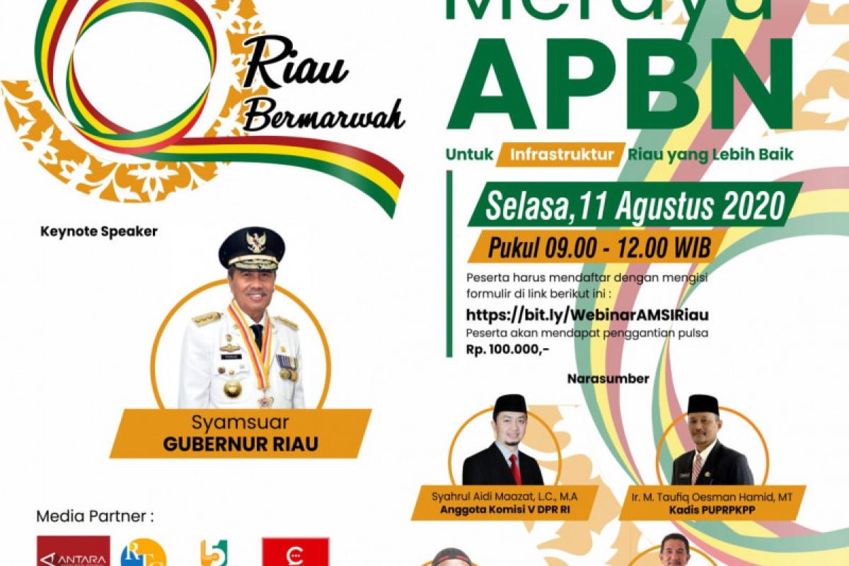 HUT ke-63 Riau, AMSI selenggarakan webinar terkait infrastruktur