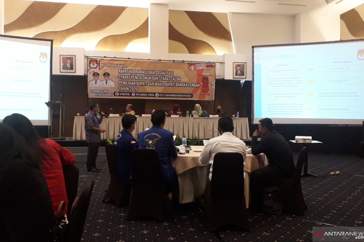 KPU Bangka Tengah rapat koordinasi persyaratan pencalonan Pilkada 2020