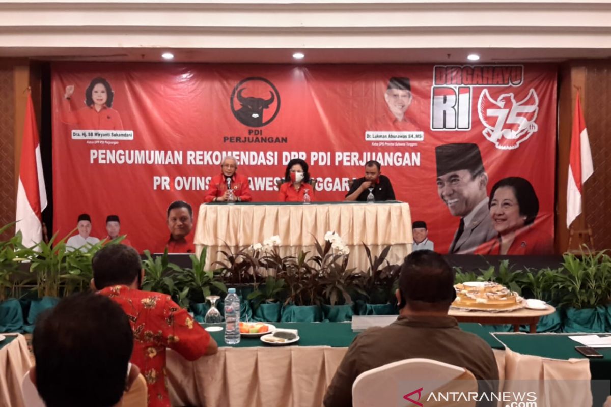PDI Perjuangan tuntaskan rekomendasi tujuh daerah di Sulawesi Tenggara