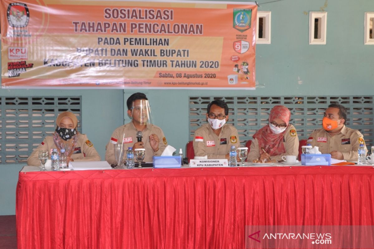 KPU Belitung Timur sosialisasikan tahapan pencalonan Pilkada 2020