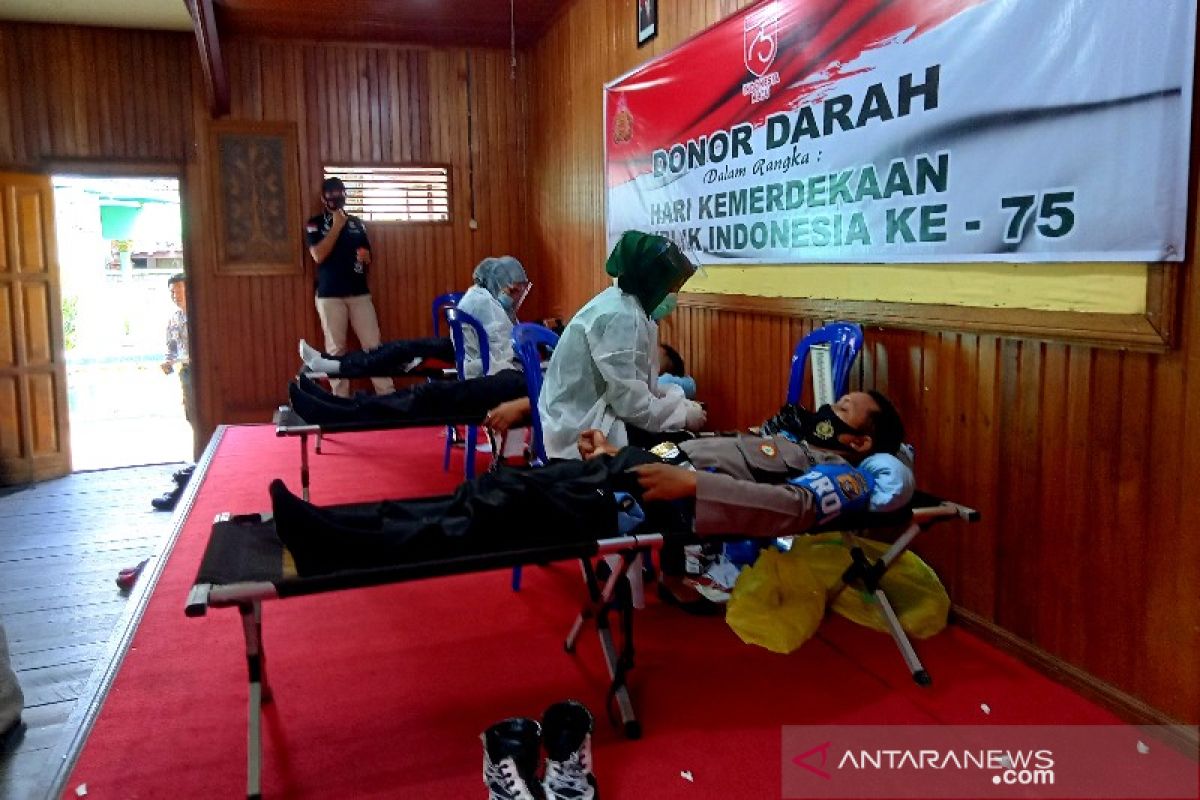 Polres bantu penuhi kebutuhan darah di Barsel