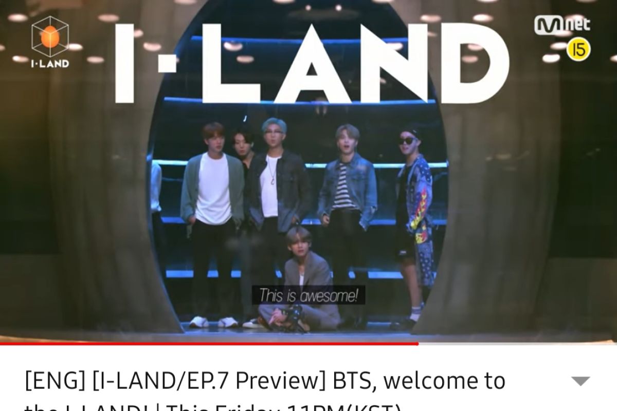 Cuplikan kehadiran BTS di 'I-LAND'