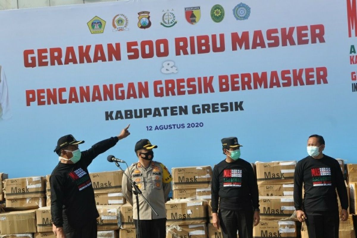 Pemkab Gresik bagikan 500 ribu masker kepada masyarakat