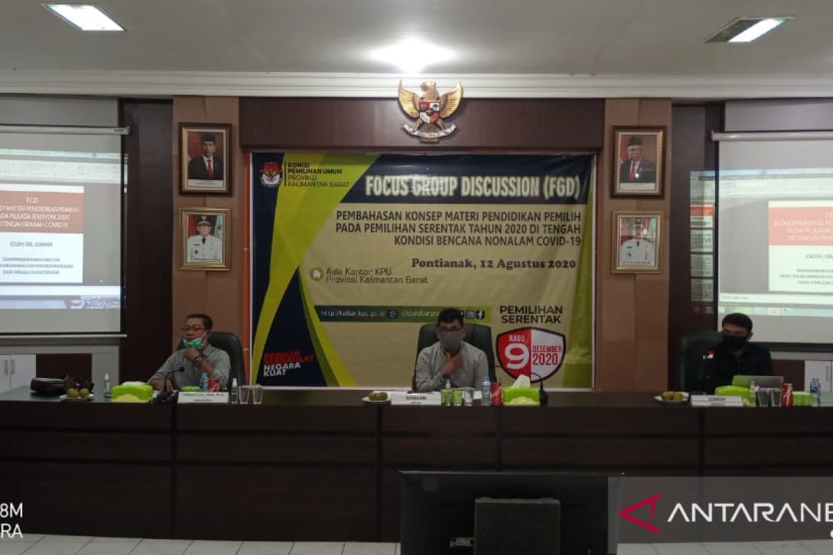 KPU Kalbar bahas konsep materi pendidikan pemilih di masa pandemi COVID-19