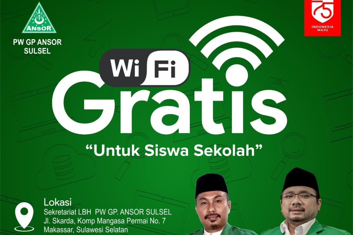 GP Ansor Sulsel siapkan wifi gratis sambut HUT Kemerdekaan RI