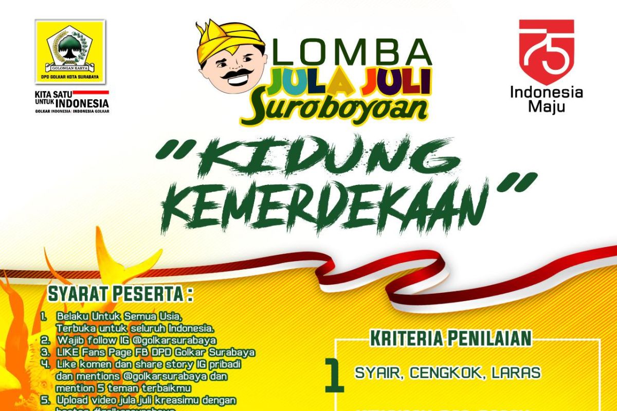 Golkar Surabaya lestarikan budaya dengan gelar lomba Jula Juli