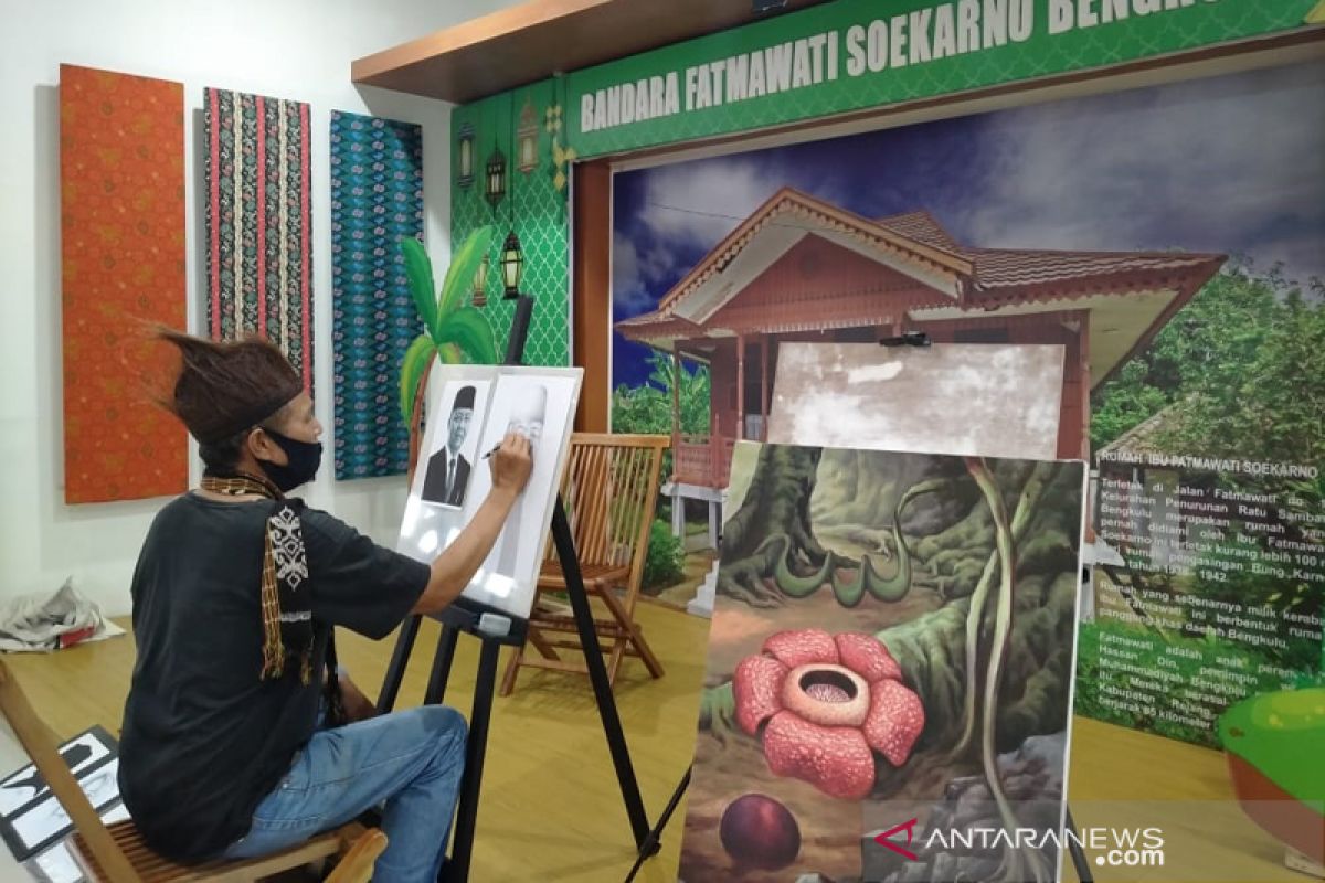 Lukisan 27 seniman Bengkulu semarakkan HUT PT Angkasa Pura II