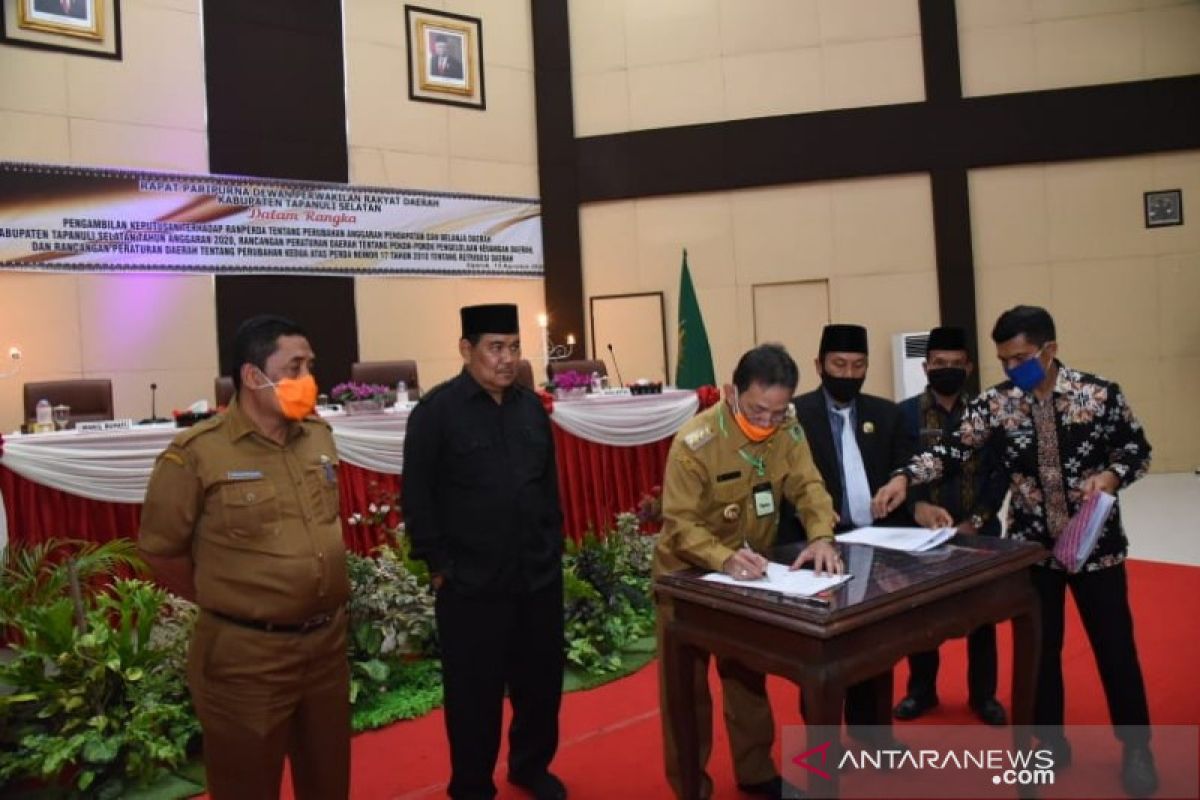 DPRD setujui P-APBD 2020 Tapsel jadi Perda