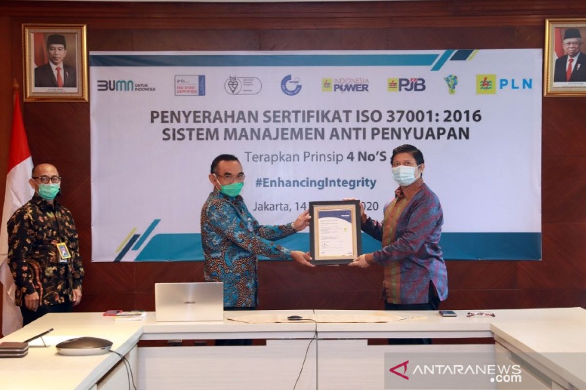 Konsisten terapkan GCG, PLN raih sertifikasi anti manajemen penyuapan ISO 37001