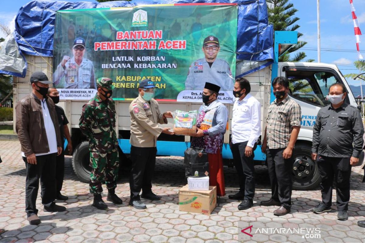 Pemprov Aceh salurkan bantu bagi korban kebakaran di Bener Meriah