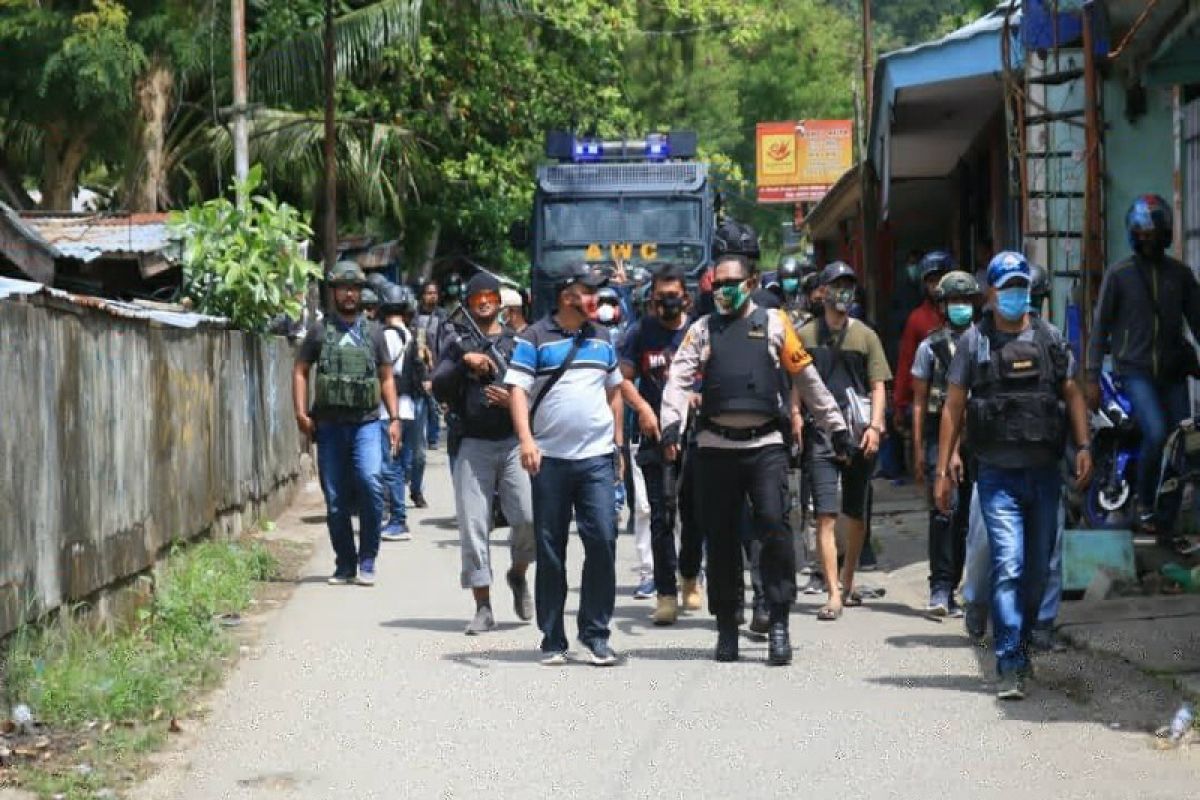 Polisi amankan tiga pendemo di kawasan Waena Jayapura