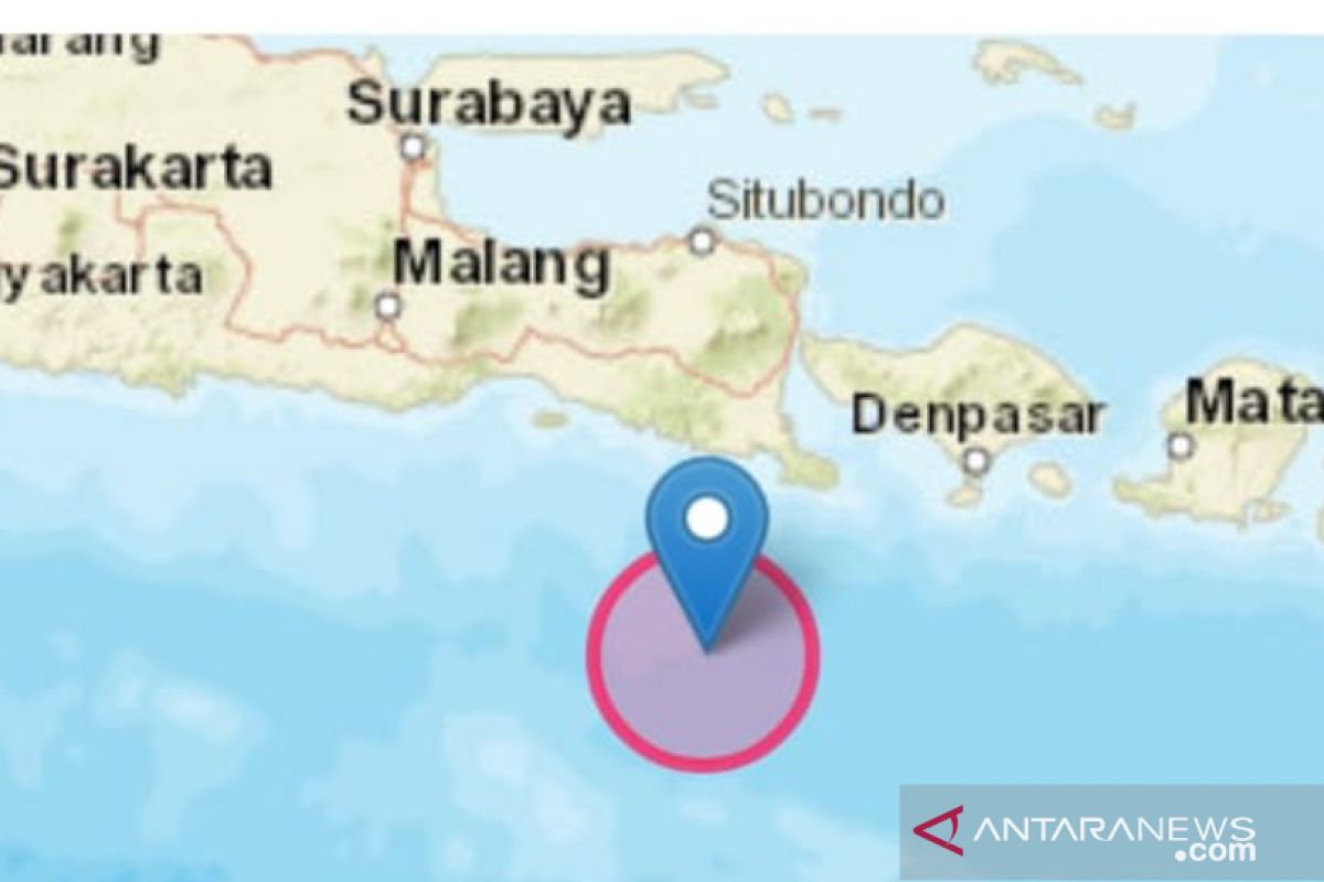 Getaran gempa bumi magnetudo 5,3 di Bali terasa hingga Jember