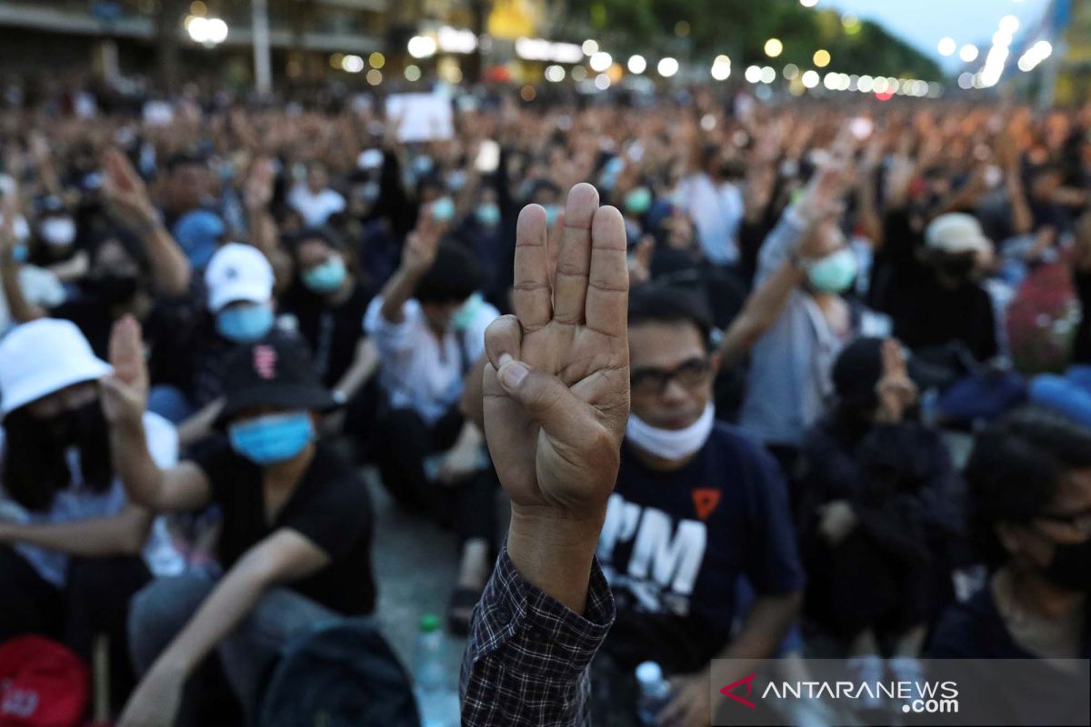 Kepolisian Thailand tangkap delapan aktivis gelar unjuk rasa