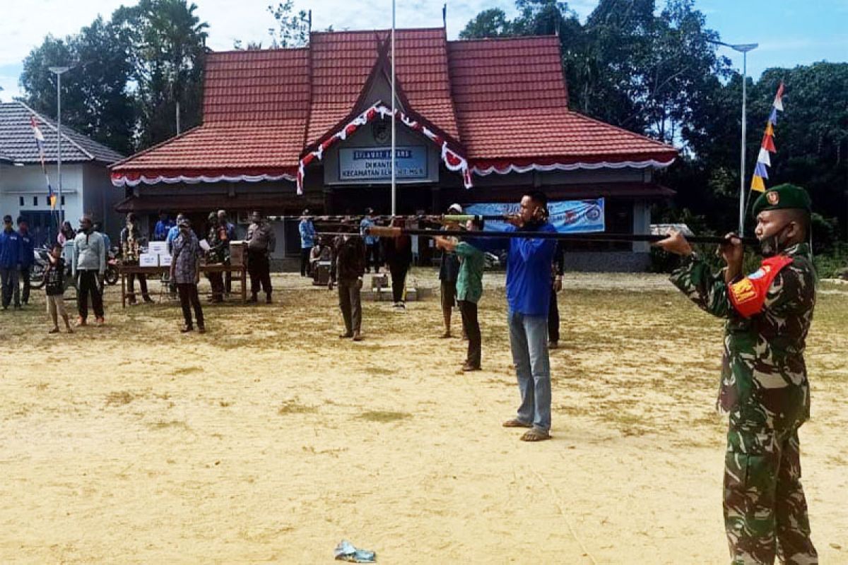 Meriahkan HUT Kemerdekaan RI, Koramil Benangin gelar lomba sumpit