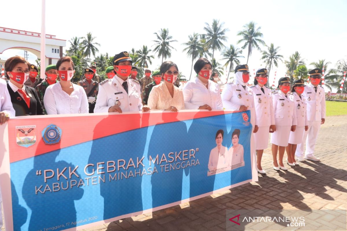 TP-PKK Minahasa Tenggara laksanakan program "Gebrak Masker"