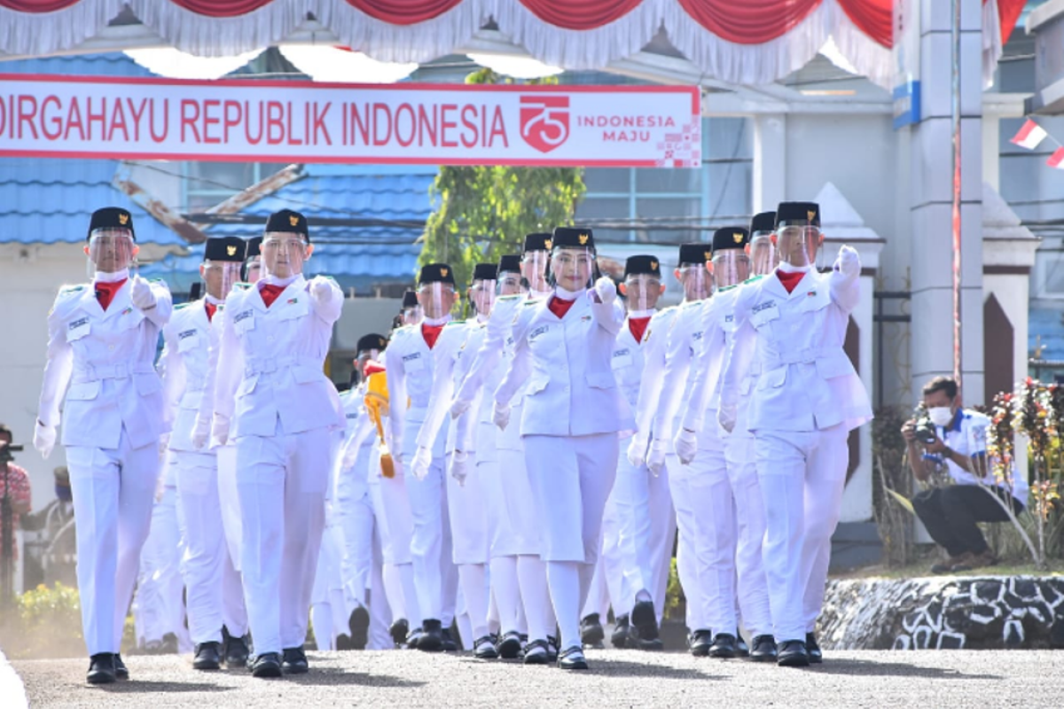 Upacara HUT ke-75 RI di Sintang berlangsung aman