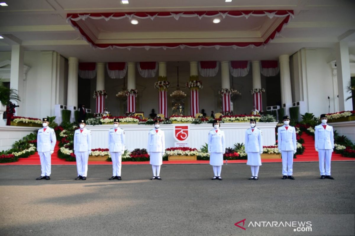 Commemoration of Indonesia's 75th Independence Day at Merdeka Palace held solemnly