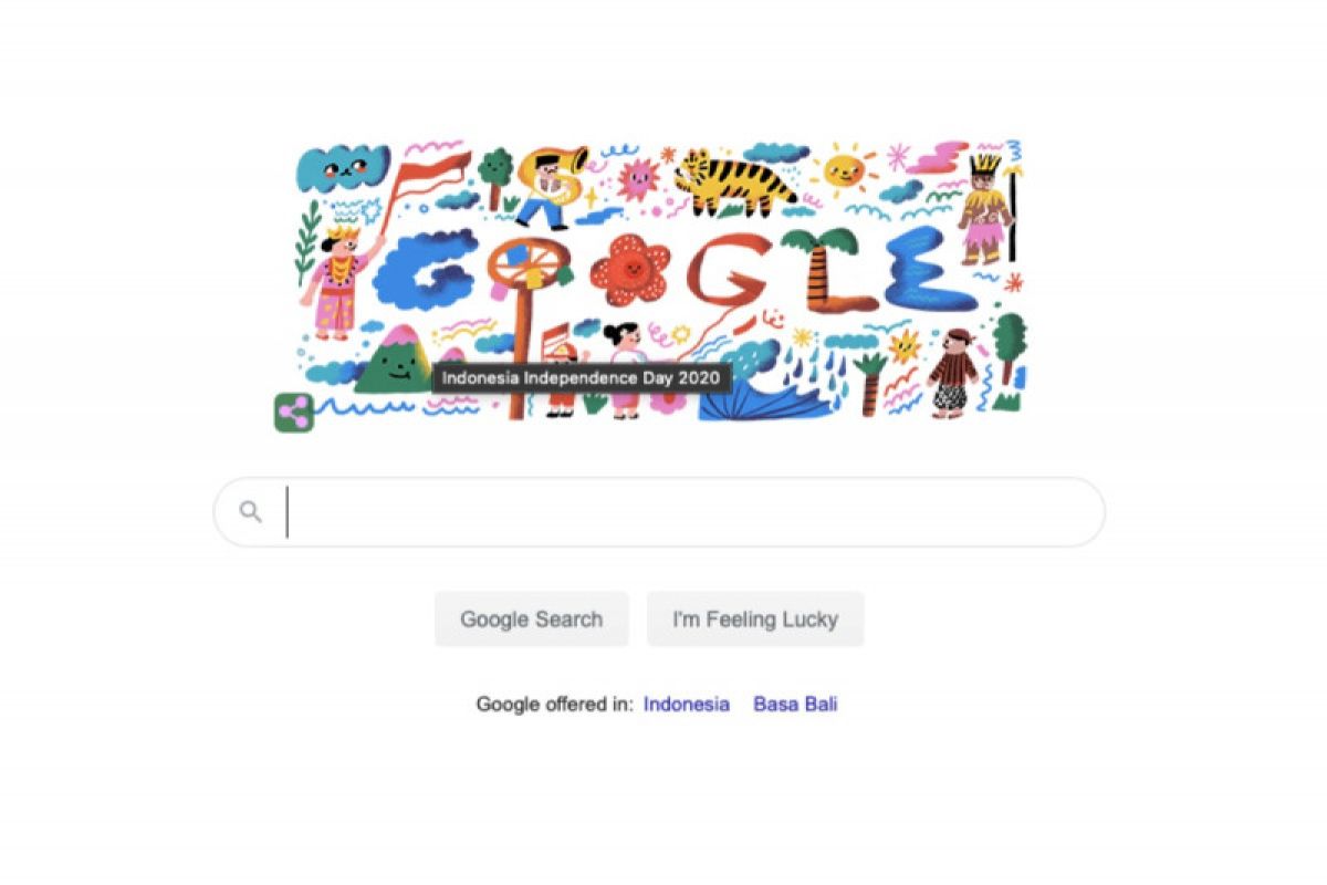 Hari ini Google rayakan 17 Agustus lewat Doodle panjat pinang dan tanjidor
