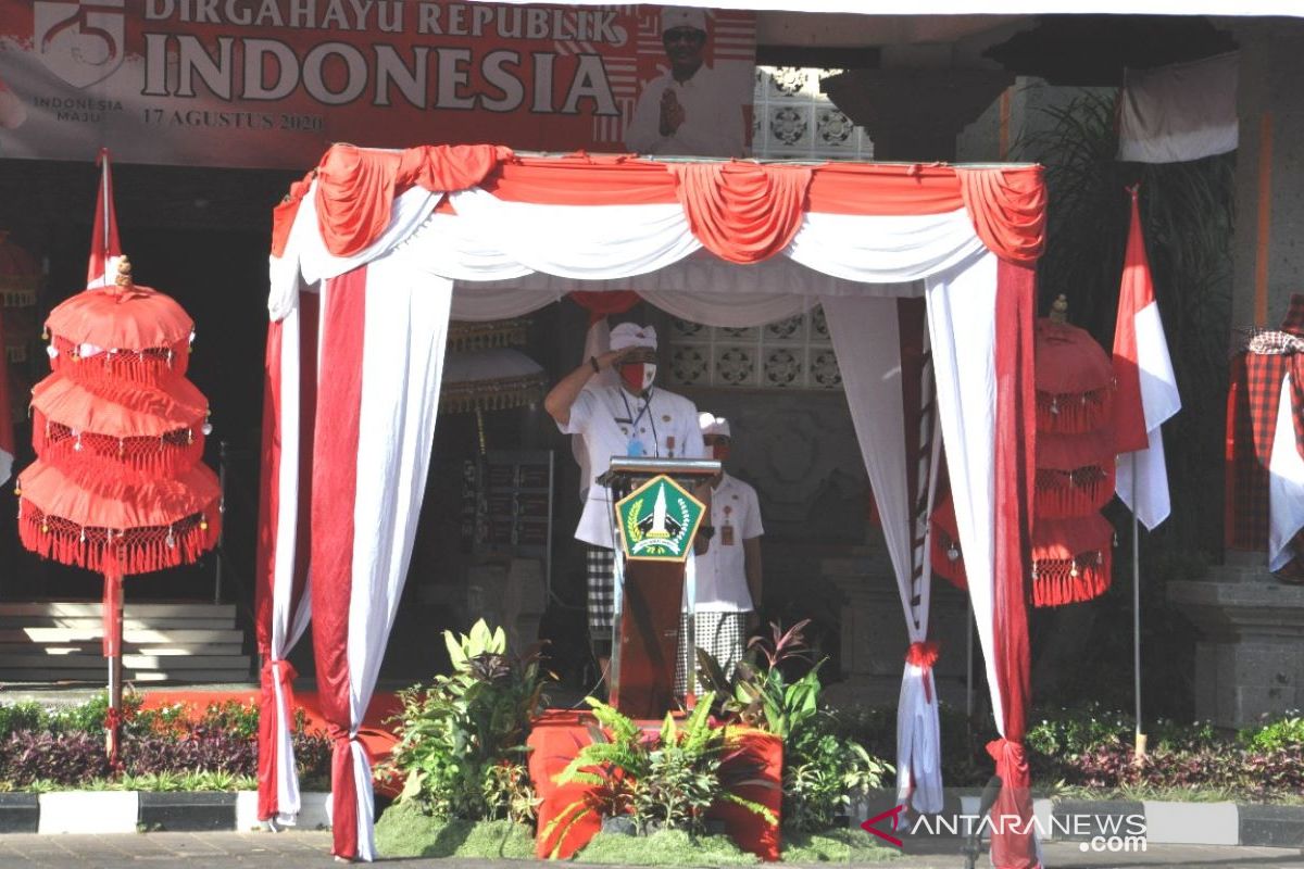 HUT ke-75 RI, Upacara Peringatan HUT Kemerdekaan di Tabanan terapkan protokol kesehatan