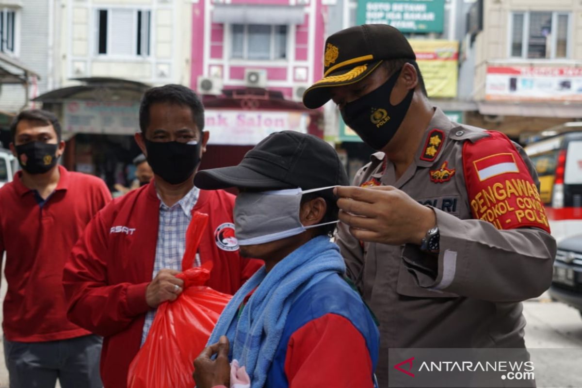Polresto Bekasi gelar operasi penggunaan masker jalankan Instruksi Presiden
