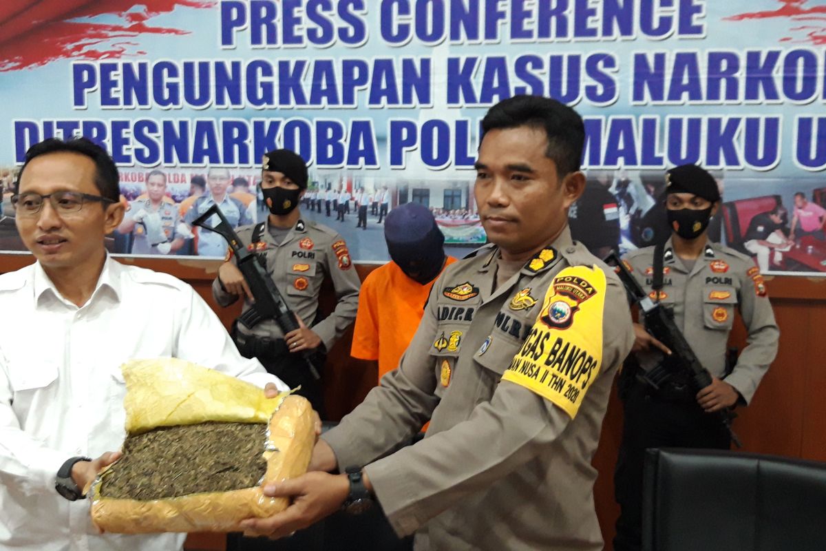 Ditresnarkoba Polda Malut gagalkan kiriman narkoba 1.400 gram