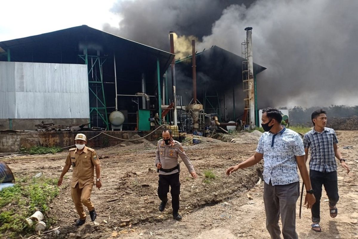 Gudang pengeringan triplek di Muarojambi hangus terbakar saat pekerja sedang beristirahat, staf boiler dimintai keterangan