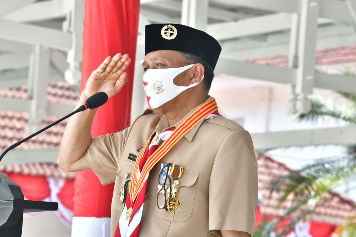 Gubernur Sulsel terima Penghargaan Lencana Melati dari Gerakan Pramuka