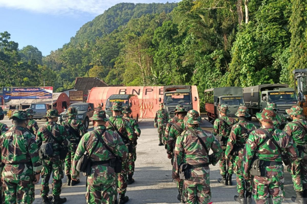38 personil Satgas Pam Puter Yonif 711/RKS Palu tiba di perbatasan Indonesia-Filipina