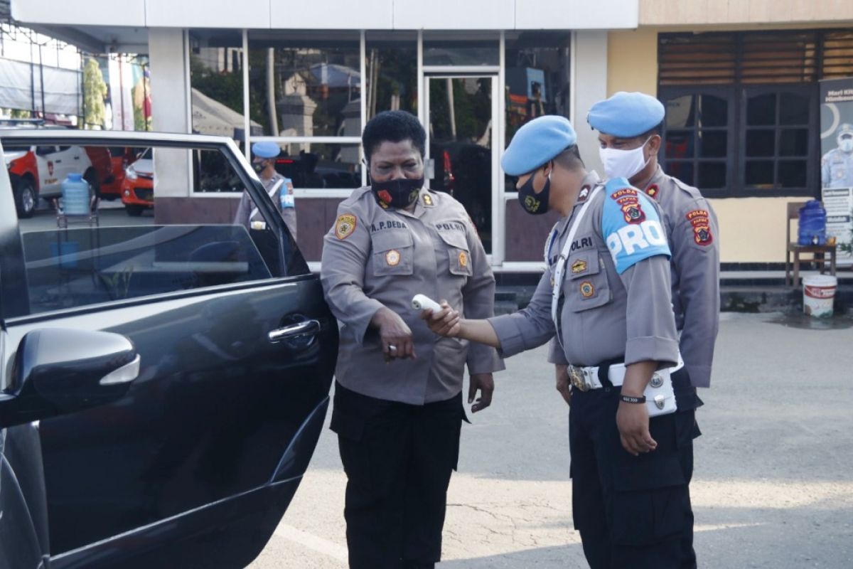 Propam Polda Papua gelar kegiatan pendisplinan penggunaan masker