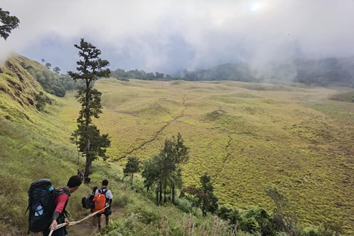 Wisata pendakian Gunung Rinjani Lombok telah diizinkan