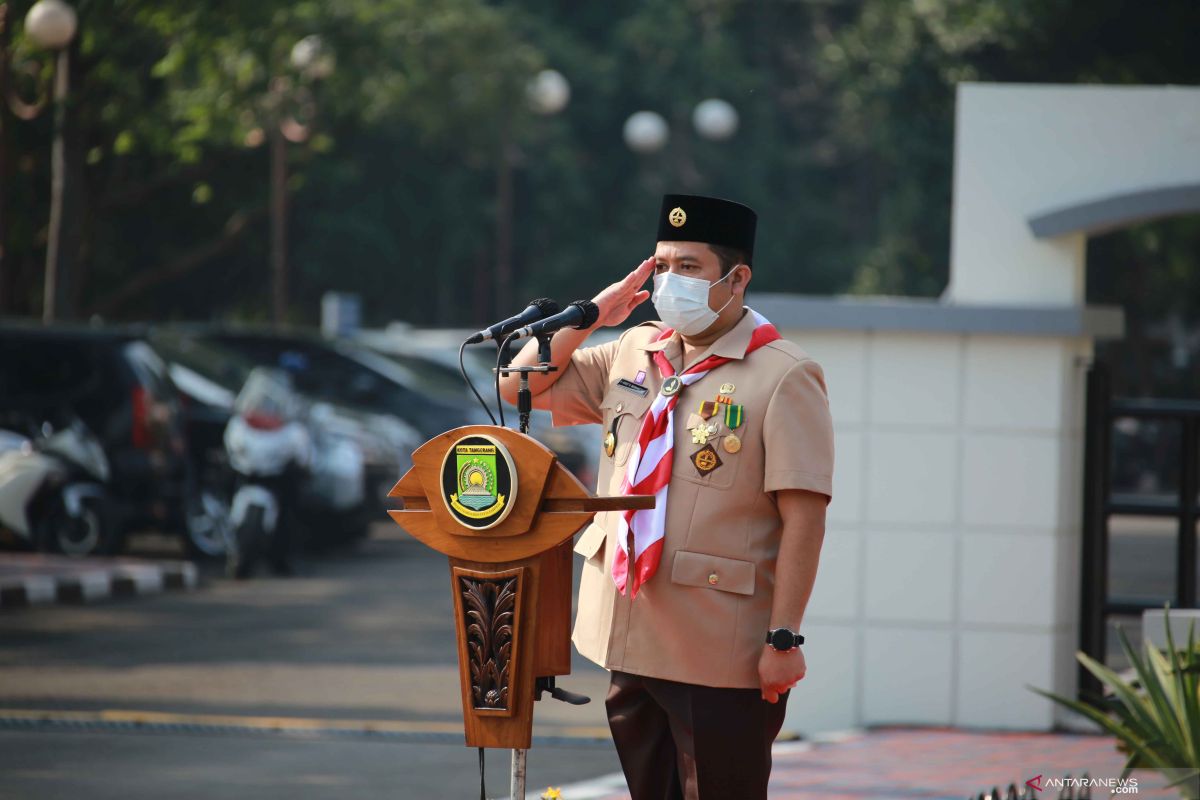 Kota Tangerang libatkan  anggota Pramuka  kampanye 3M cegah COVID-19