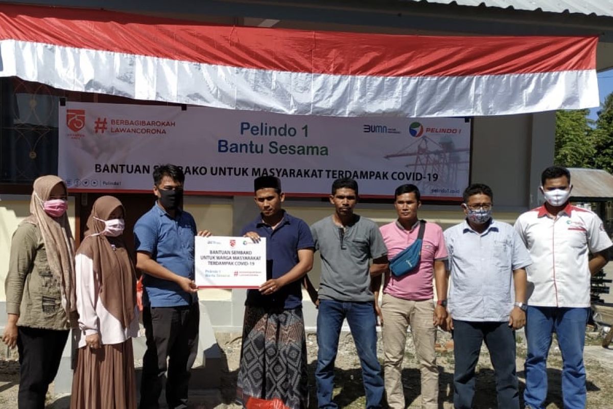 Warga Aceh terdampak COVID-19 terima bantuan sembako dari Pelindo