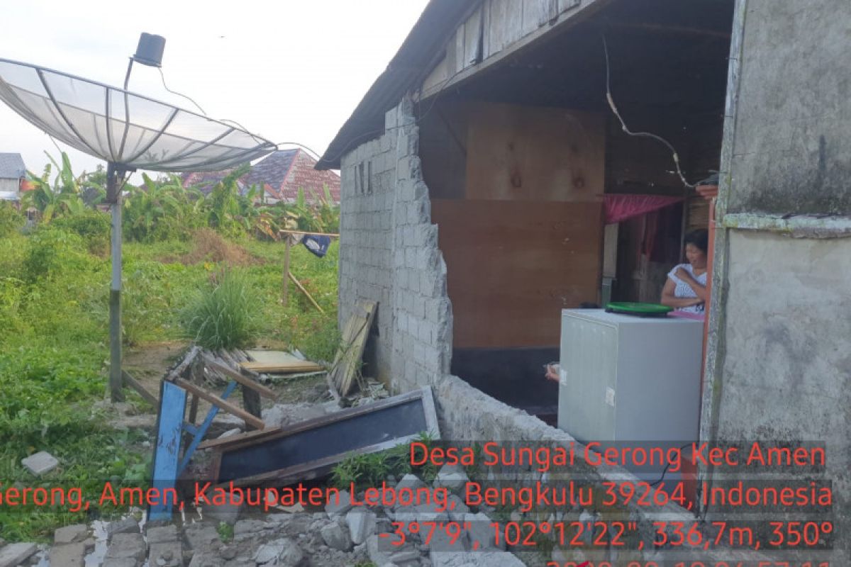 BPBD: Satu rumah rusak parah akibat gempa magnitudo 6,9 di Bengkulu