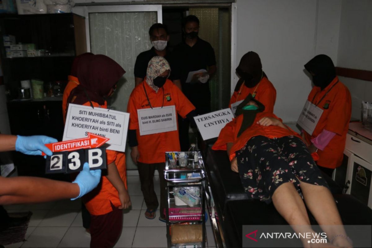 Polda Metro gelar rekonstruksi kasus klinik aborsi di Jl Raden Saleh