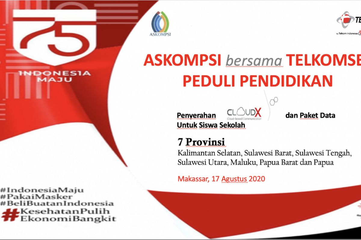 Telkomsel Pamasuka berikan bantuan paket data cloudX di tujuh provinsi