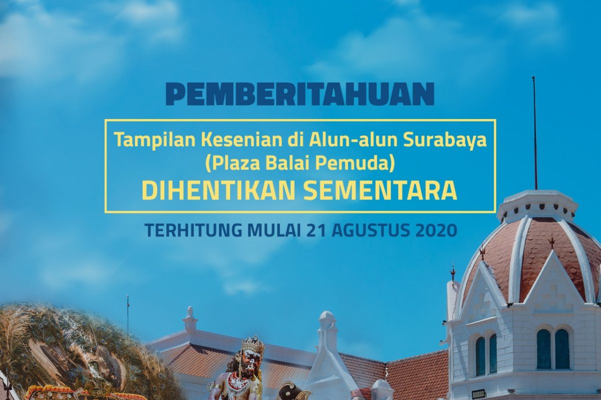 Pertunjukan seni di Alun-Alun Kota Surabaya dievaluasi