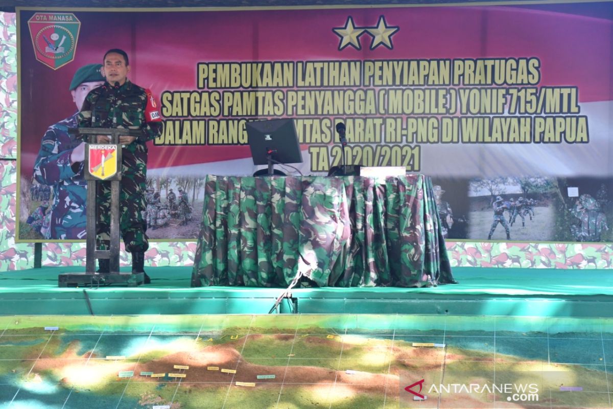 Pangdam Merdeka buka latihan pratugas Yonif 715 Gorontalo