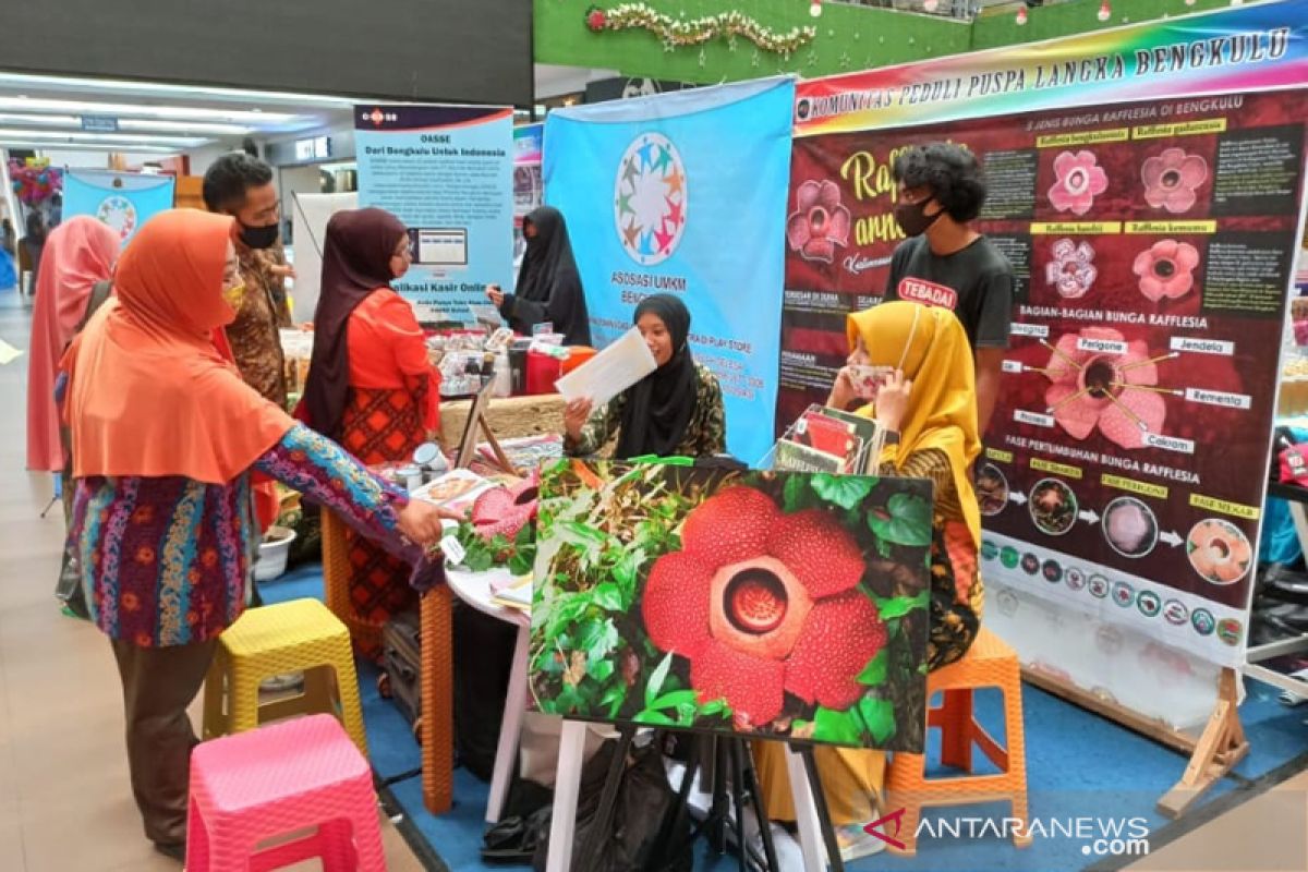 Komunitas di Bengkulu edukasi pengunjung mall soal bunga langka